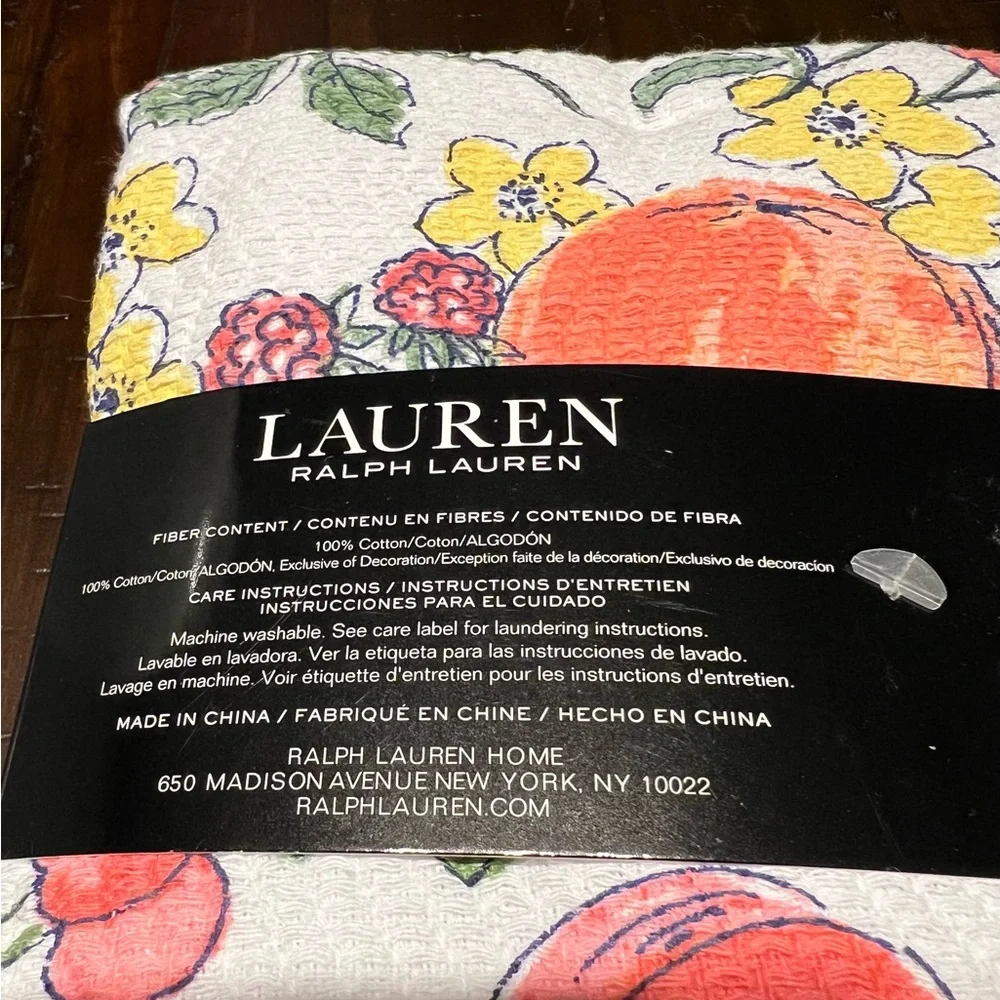 Lauren Ralph Lauren Fruits and Flowers Colorful Kitchen Towels Set of 3